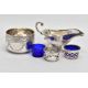 FOUR ITEMS OF SILVERWARE, to include a late Victorian silver sugar bowl with engraved swag, shell - Image 1 of 5