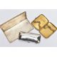 THREE CIGARETTE CASES, to include two early 20th century silver cigarette cases with gilt interiors, - Image 2 of 3