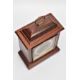 A BURR WOOD CASED GARRARD MANTLE CLOCK, London Elliott mantel clock the silvered ring set with Roman - Image 5 of 6
