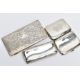 THREE CIGARETTE CASES, to include two early 20th century silver cigarette cases with gilt interiors, - Image 3 of 3