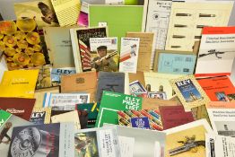 A BOX OF MISCELLANEOUS PAMPHLETS ON AMMUNITION, small arms made in Britain and overseas, together
