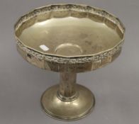 An 800 silver tazza. 24 cm high. 25.2 troy ounces.