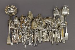 A large quantity of silver flatware. 148 troy ounces.