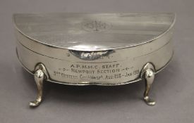 An early 20th century silver trinket box with Almeric Paget Military Massage Corps silver