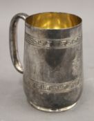 A silver tankard. 12 cm high. 12.2 troy ounces.