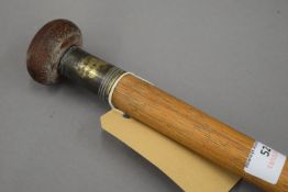 A vintage wading stick by J Bernard & Son, Jermyn Street, London. 156.5 cm high.