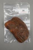 A large piece of natural amber. 157.4 grammes.