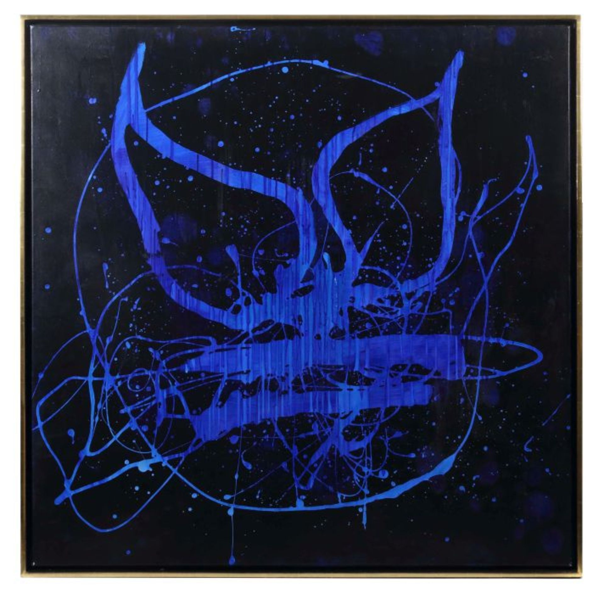 Mess, Heinz Joseph geb. 1955, Maler des 20./21 Jh.. "Ohne Titel", abstrakte Komposition in Schwarz - Bild 2 aus 3