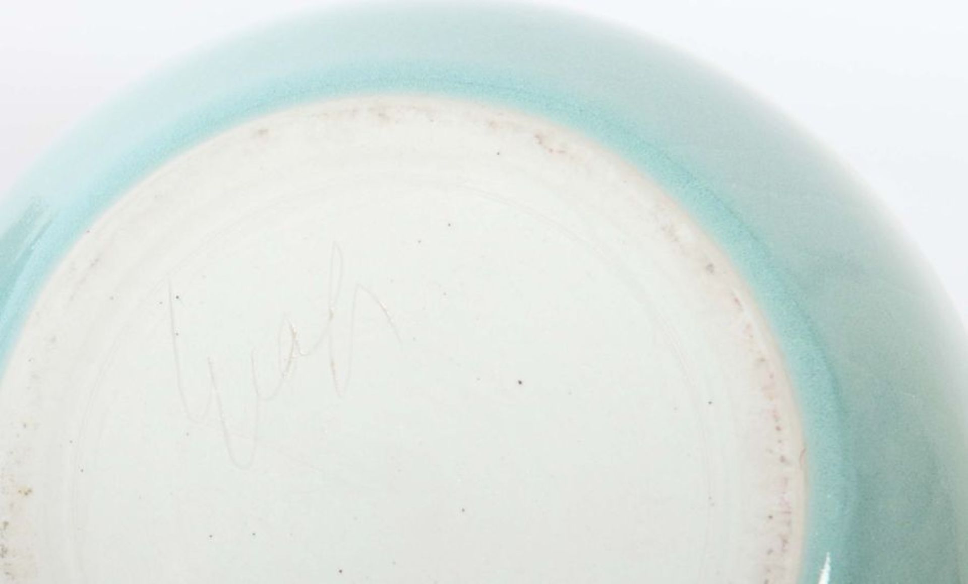2 Studiokeramik-Vasen Deutschland, 2. Hälfte 20. Jh., beiger Scherben, eine Vase in ovoider Form - Bild 3 aus 4