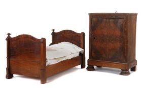 Schrank und Bett 1x Schrank in gerader