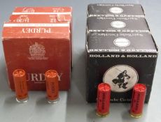 One-hundred-and-twenty-five James Purdey and Holland and Holland 12 bore shotgun cartridges, all
