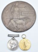 British Army WW1 War Medal and Victory Medal named to 4249 Pte W Scott, Royal Fusiliers, together