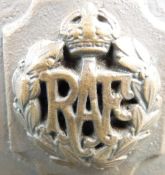 Royal Air Force WW2 Douglas Bader bronze on marble plinth, H28cm