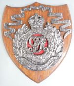 Royal Engineers plaque 118th Railway Company with WW1 date 1914-1919, 30 x 36cm