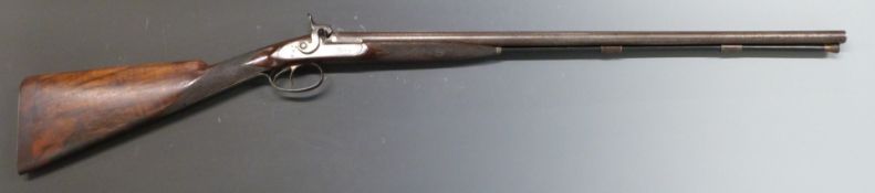 James Burrow of Preston 18 bore double barrelled side by side percussion hammer action sporting