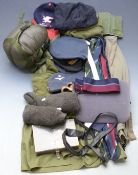 Collection of Royal Air Force clothing, sleeping bag, hats etc