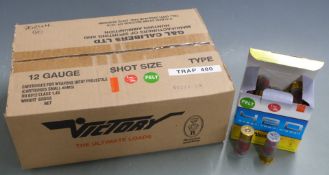 Two-hundred-and-seventy-five Victory 12 bore shotgun cartridges, all in original boxes. PLEASE