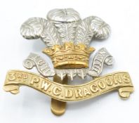 Canadian Army 3rd Prince of Wales Canadian Dragoons cap badge, stamped R Gaunt Birmingham to slider