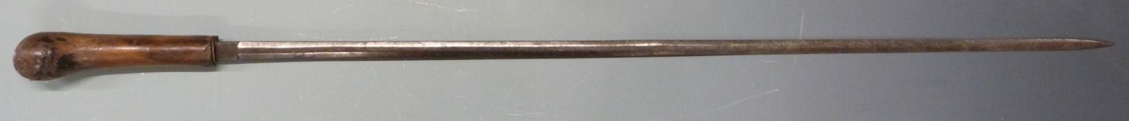 Sword stick blade and grip, the blade 73cm. PLEASE NOTE ALL BLADED ITEMS ARE SUBJECT TO OVER 18