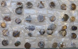 Thirty four Regimental Military/ Home Defence lapel/ pin badges including Durham Light Infantry,