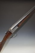 AYA No.4 12 bore side by side ejector shotgun with engraved lock, trigger guard, underside, thumb