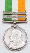King's South Africa Medal with clasps for South Africa 1901 and South Africa 1902, named to