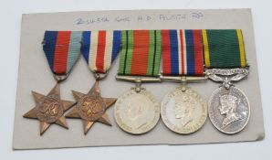 British Army Royal Artillery WW2 medals comprising 1939-1945 Star, France and Germany Star,