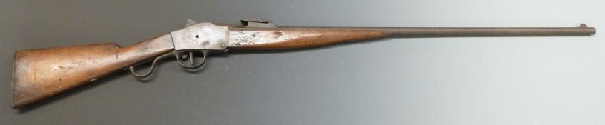Steyr M1885/ 1886 underlever falling block rifle issued to the Portuguese Armed Forces with monogram