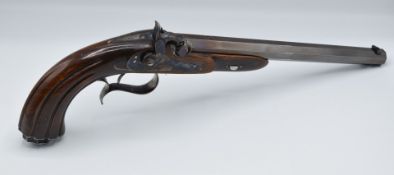 Pedersoli Bartholomaus Joseph Kuchenreuter style .44 percussion hammer action pistol with adjustable