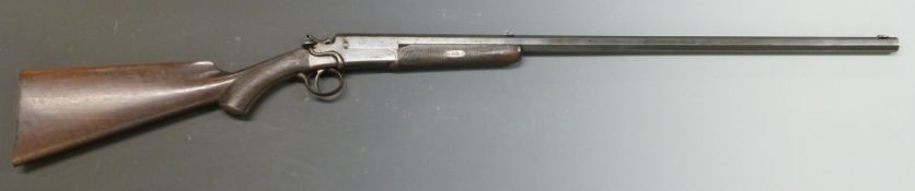 Stephen Grant .360 No 5 or .380 hammer action ejector rook rifle with chequered semi-pistol grip and