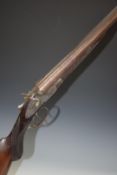 Midland Gun Company 12 bore side by side hammer action shotgun with engraved lock, hammers,