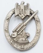 German WW2 Third Reich Nazi Anti-Aircraft badge, maker's mark to back
