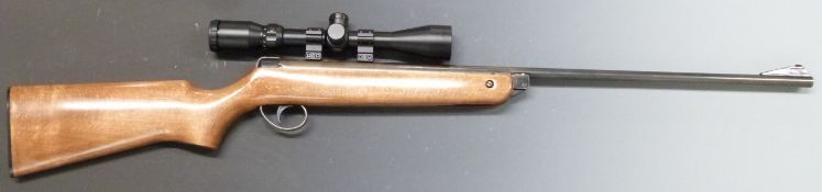 BSA Meteor .177 air rifle with semi-pistol grip and BSA 3-9x40 scope, serial number NH61347.