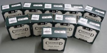 Two-hundred-and-fifty Cotswold Shooting Company High Bird 12 bore shotgun cartridges, all in