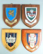 Six various wall plaques for 1st Battalion Gloucestershire Regiment, RGBW Rifles and 43 Brigade