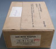 Two-hundred-and-fifty Thomas Turner & Sons of Reading 12 bore Red Rapid shotgun cartridges, sealed