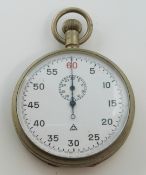 Stopwatch with Third Reich Nazi Eagle M 698 N/G to back, diameter 5.5cm