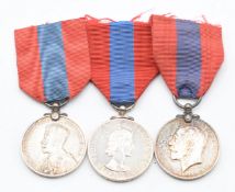 Three Imperial Service Medals named to William Wooliscroft, Harold George Bullock and William