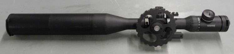 Hawke Airmax 30 AMX IR 3-12x50 rifle scope with maximiser and lens caps.