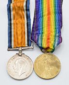 British Army WW1 medals comprising War Medal and Victory Medal, both named to 356016 Pte L Loader,