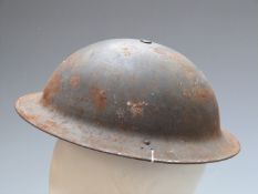 British WW2 'Brodie' steel helmet complete with liner and chin strap