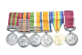 British Army Victorian and later group of six medals for WO2 Jacob, King's Royal Rifle Corps and 9th
