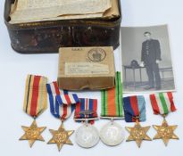 Royal Air Force WW2 medals comprising 1939-1945 Star, France and Germany Star, Africa Star, Italy