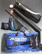 Hoyt recurve archery bow with Formula RX Excel riser and limbs together with seven Easton Platinum