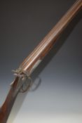 George H Dawe & Co 12 bore side by side hammer action shotgun with engraved lock, rebounding