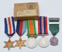 Royal Air Force WW2 medals comprising 1939-1945 Star, France and Germany Star, Defence Medal and War