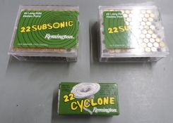 Two-hundred-and-fifty Eley .22 rifle cartridges, all in original boxes. PLEASE NOTE THAT A VALID