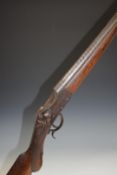 Unnamed 12 bore Martini action single barrelled underlever shotgun with chequered semi-pistol grip