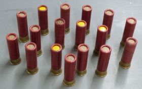 Eighteen Eley-Kynoch 8 bore shotgun cartridges. PLEASE NOTE THAT A VALID RELEVANT FIREARMS/SHOTGUN