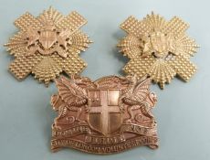 British Army City of London Volunteer Corps metal badges